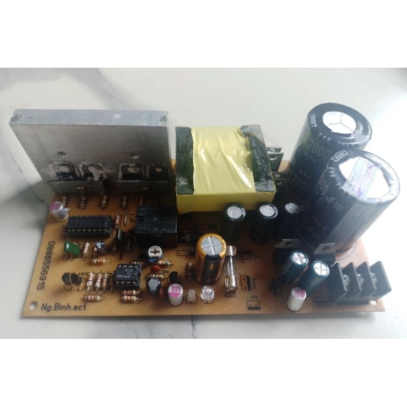 Boost áp acquy 12V lên 45+_ cho công suất amply, loa kéo