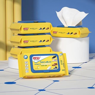 Túi khăn ướt lau giày Wet Wipes for Shoes Cleaning trắng sạch siêu nhanh cho giày thể thao, sục, boots, giày cap gót,...