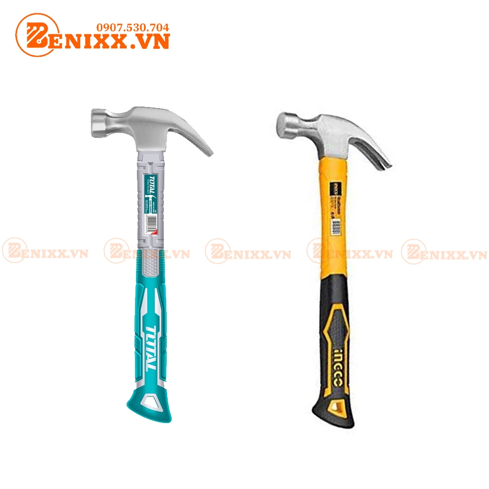 Búa đóng đinh Total 220-450-560g - Búa nhổ đinh cầm tay đóng đinh bê tông, tường gỗ và sửa chữa thiết bị
