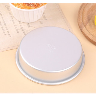 Khuôn nhôm tròn đúc đáy liền m-b10 4inch làm bánh mì hamburger, bánh bò, bánh da lợn