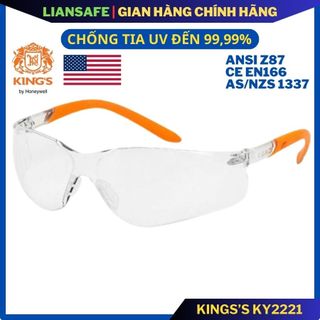 Kính bảo hộ lao động Kings ky2221 | Mắt kính chống bụi, chống tia UV, chống nắng nam nữ, bảo vệ mắt