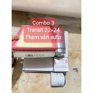 Combo 3 món Ford Transit 2022 -2024: lọc gió + lọc nhiên liệu + lọc nhớt động cơ xịn hãng Phạm văn auto