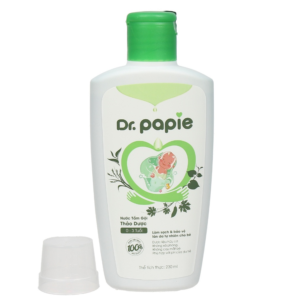 Nước tắm gội thảo dược Dr Papie 230ml