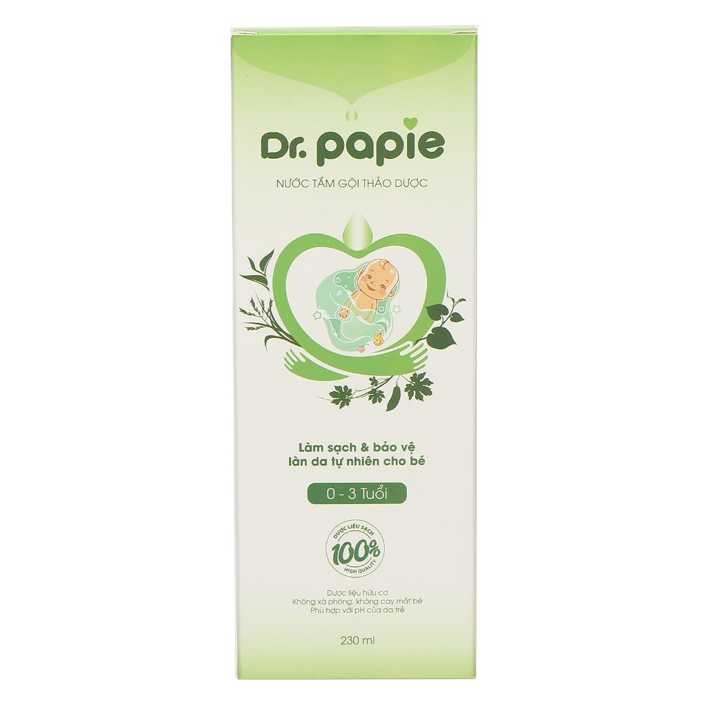 Nước tắm gội thảo dược Dr Papie 230ml