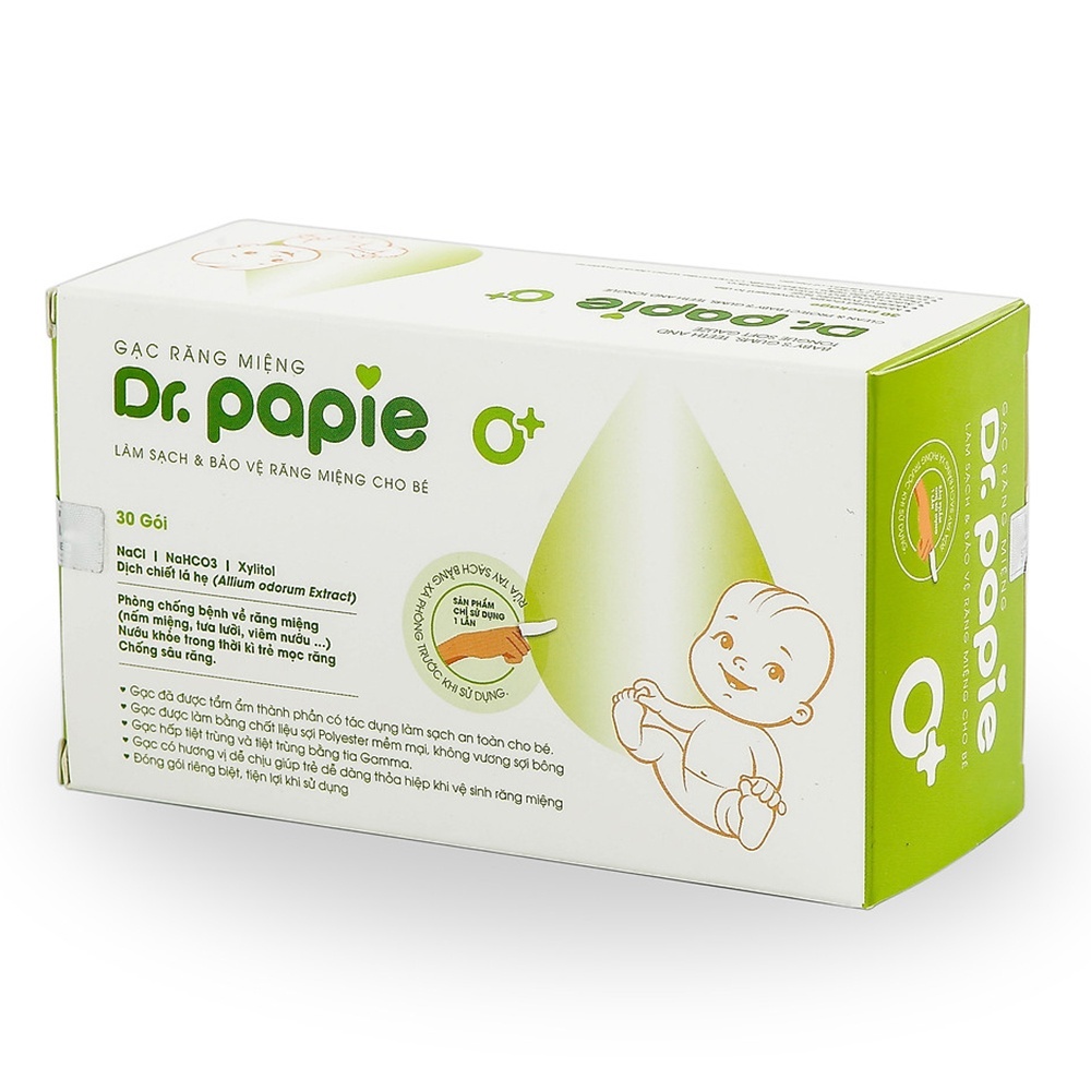 Gạc rơ lưỡi Dr Papie 30pcs cho bé