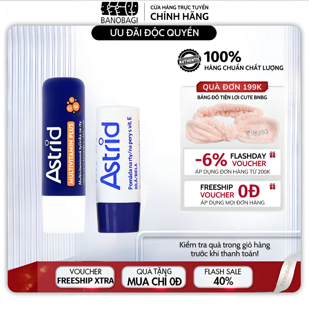 Son Dưỡng Môi Astrid Tẩy Tế Bào Da Chết Môi Có Màu Và Không Màu Son Bóng Mỡ Hươu Cấp Ẩm FreeShip Xtra Chính Hãng 4.7g
