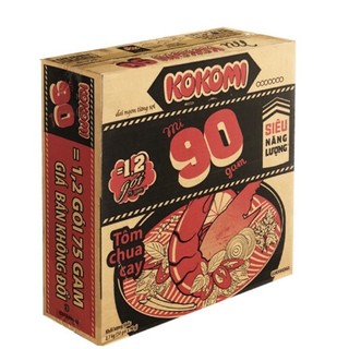 Thùng mì kokomi 90g tôm chua cay gói 90g
