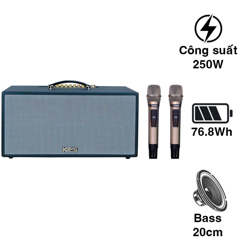 Loa Karaoke Acnos CS451 Plus Kèm 2 Micro Chống Hú Di Tần - Hàng Chính Hãng