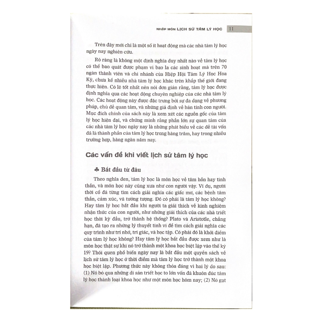 Sách Vanlangbooks - Nhập Môn Lịch Sử Tâm Lý Học