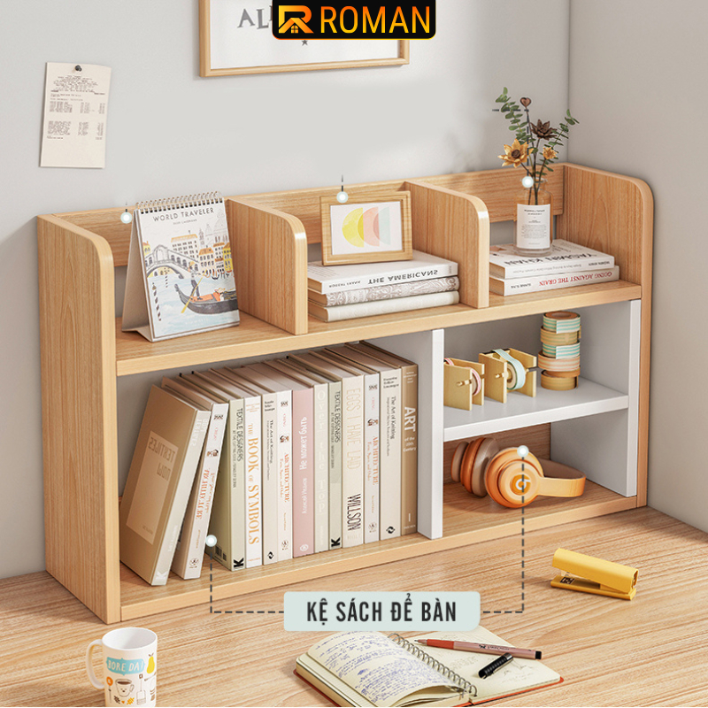 Kệ sách để bàn, kệ để đồ đa năng thông minh thương hiệu Roman - RO157