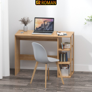 Bàn làm việc thông minh, bàn học kèm kệ sách gỗ MDF cao cấp thương hiệu Roman  - RO73
