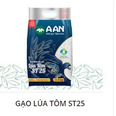 Gạo lúa tôm ST25 A An túi 5kg