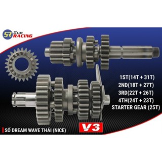 BỘ SỐ ĐẤU Sum racing DREAM 100 / WAVE NHỎ  1/2/3/4 TẶNG KÈM NHÔNG ĐẠP 81 - 25 răng