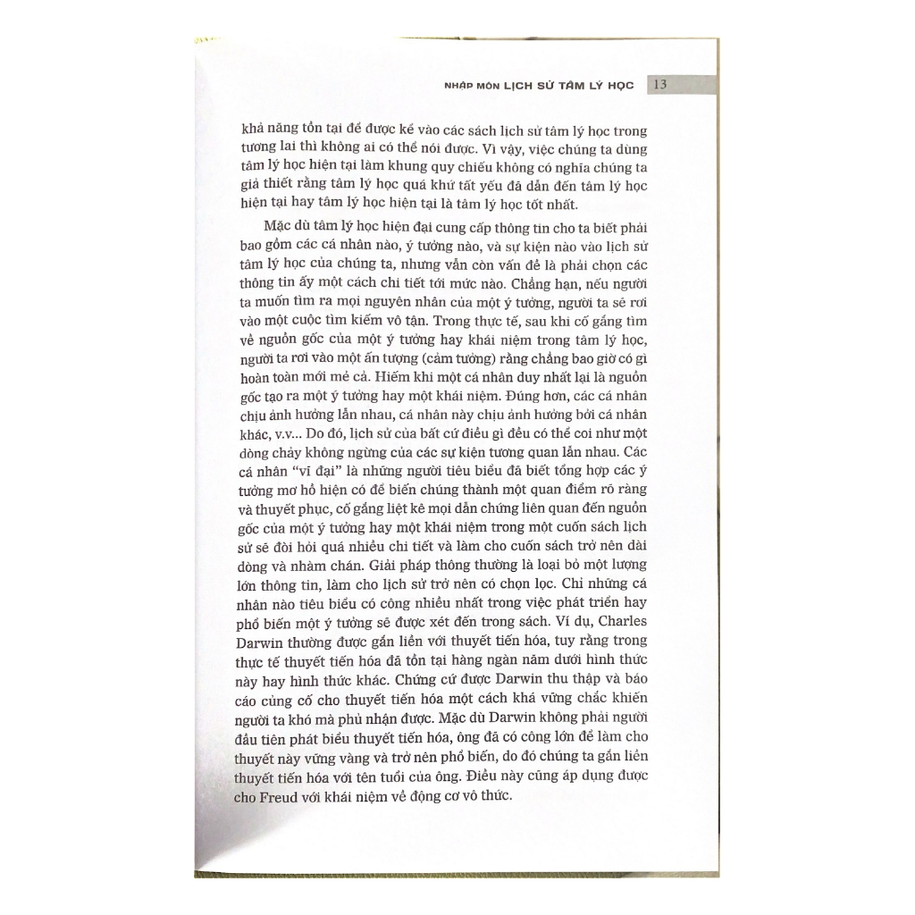 Sách Vanlangbooks - Nhập Môn Lịch Sử Tâm Lý Học