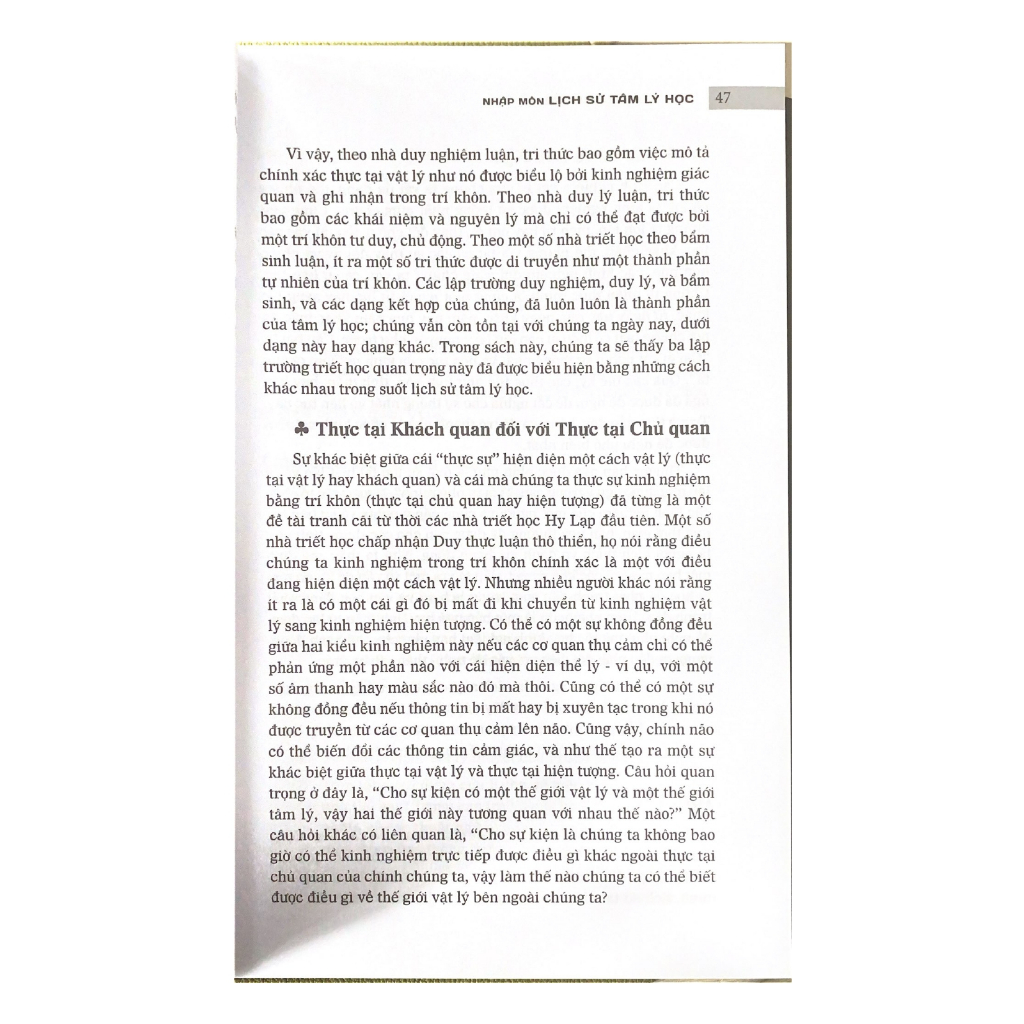 Sách Vanlangbooks - Nhập Môn Lịch Sử Tâm Lý Học