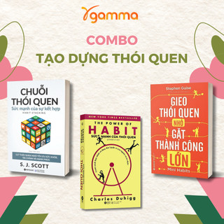 Sách combo/lẻ tạo dựng thói quen: gieo thói quen nhỏ + sức mạnh của thói quen + chuỗi thói quen: sức mạnh của sự kết hợp