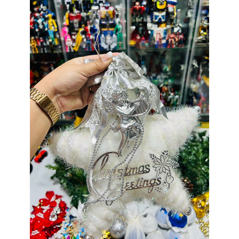 Nguyên set Dây thông + đồ trang trí Giáng Sinh như hình chụp