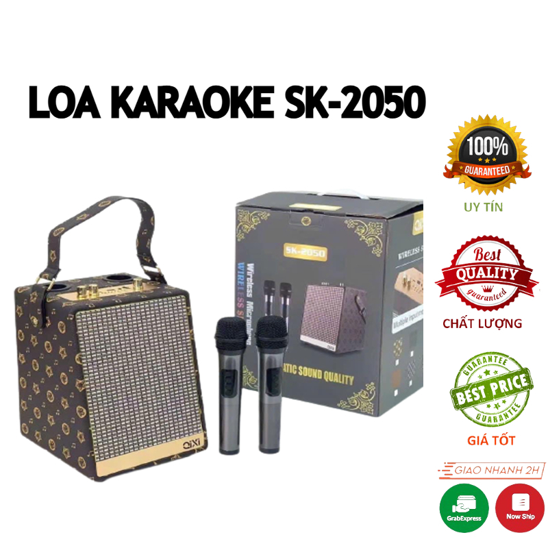 Loa Karaoke Bluetooth Qixi 2050. 2 Mic và Loa Karaoke SU YOSD YS-219 Kèm 2 Mic
