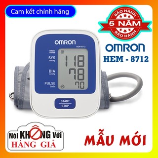 MÁY ĐO HUYẾT ÁP BẮP TAY TỰ ĐỘNG OMRON HEM-8712 BẢO HÀNH 05 NĂM CHÍNH HÃNG