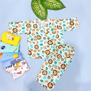 (SIZE 4) Bộ tole lanh (tôn) lanh lụa mặc nhà bé trai tay dài QUẦN DÀI cổ tròn 10-12kg, bộ bé trai mặc hè, mát mẻ.