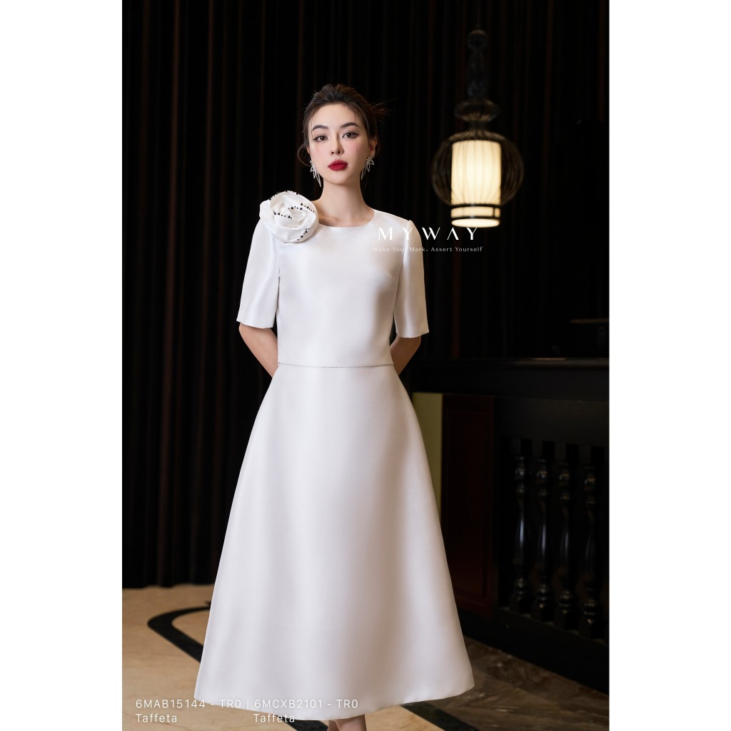 Sét Áo Chân Váy Nữ Công Sở MY WAY Tay Lỡ Sang Trọng 6MAB15144 - 6MCXB2101 - TR0