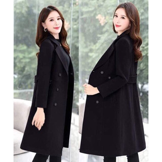 [Yumi Shop] Áo khoác dạ măng tô nữ Form Dài
