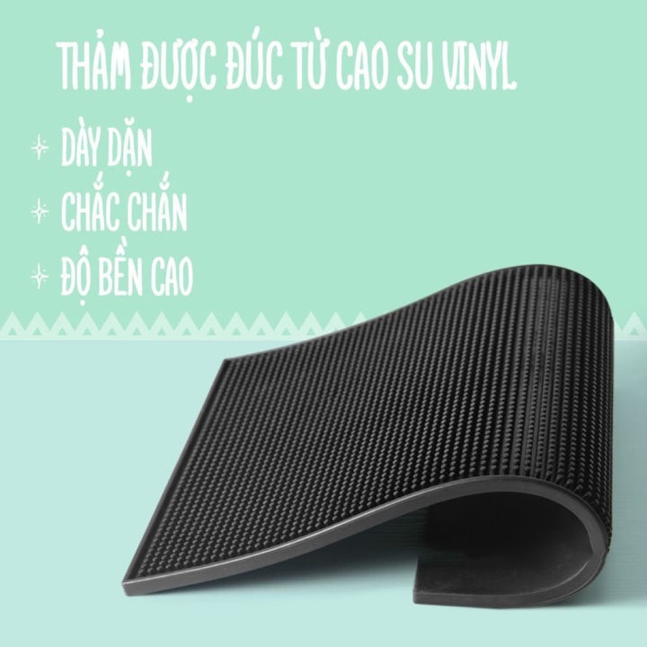 Thảm bar pha chế tường lâm lót sàn bằng cao su chống tràn - Miếng lót cao su silicon quầy bar đa năng có thể dùng làmlâm