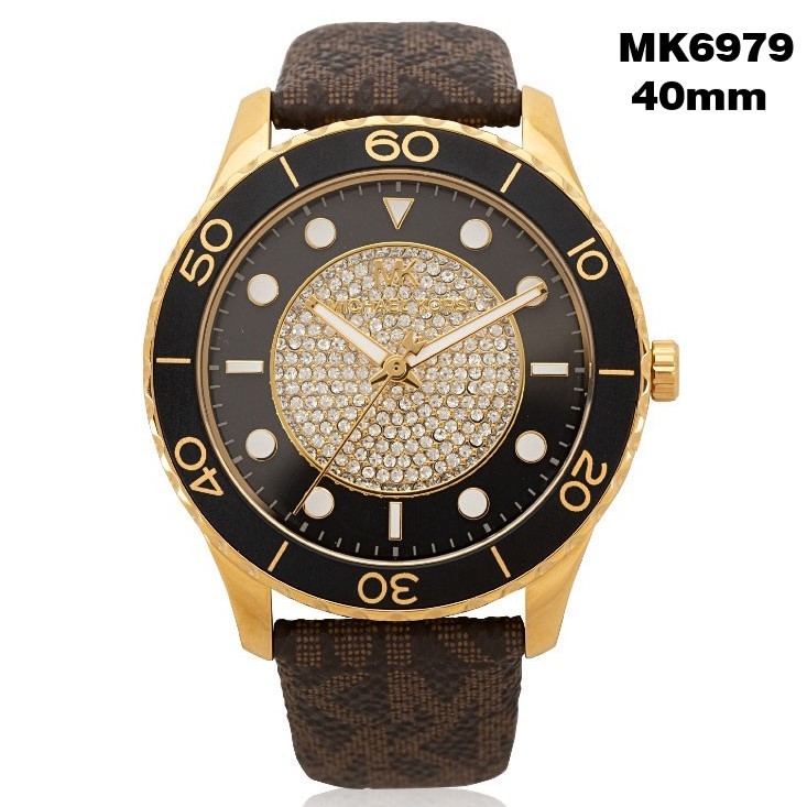 Đồng Hồ Nữ Michael Kors Runway MK6979 Dây Da Nâu Size 40mm