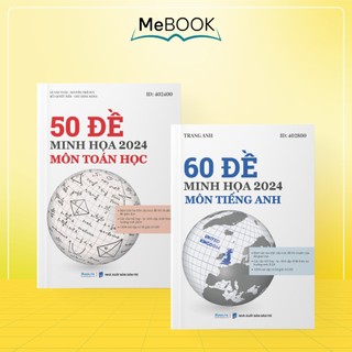 Combo Bộ Đề Trắc Nghiệm 2024: 2 Sách Bộ Đề Minh Hoạ Luyện Thi THPT QG Môn Toán Anh | Me Book