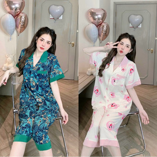 (SIÊU RẺ) Bộ pijama lụa nơ BIGSIZE dài 60-75kg