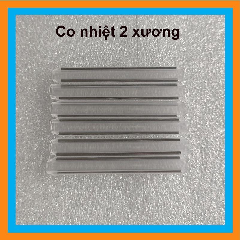 100 Ống Nung Co Nhiệt Hàn Cáp Quang Có 2 Thanh Thép Trợ Lực