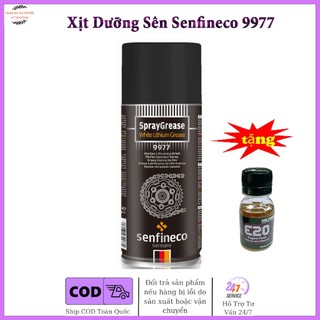 Mỡ bò trắng dạng xịt, bôi trơn sên senfineco spray grease white lithium grease 9977 - 450ml tặng súc động cơ e20