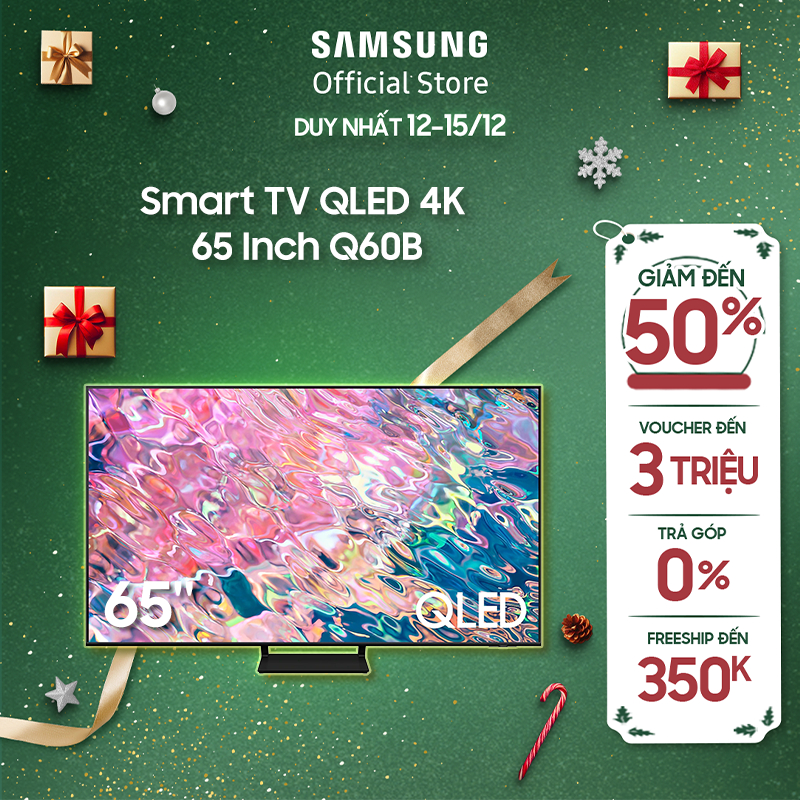  Smart Tivi Samsung 65 Inch 4K QLED QA65Q60BAKXXV 2022 - Miễn phí lắp đặt