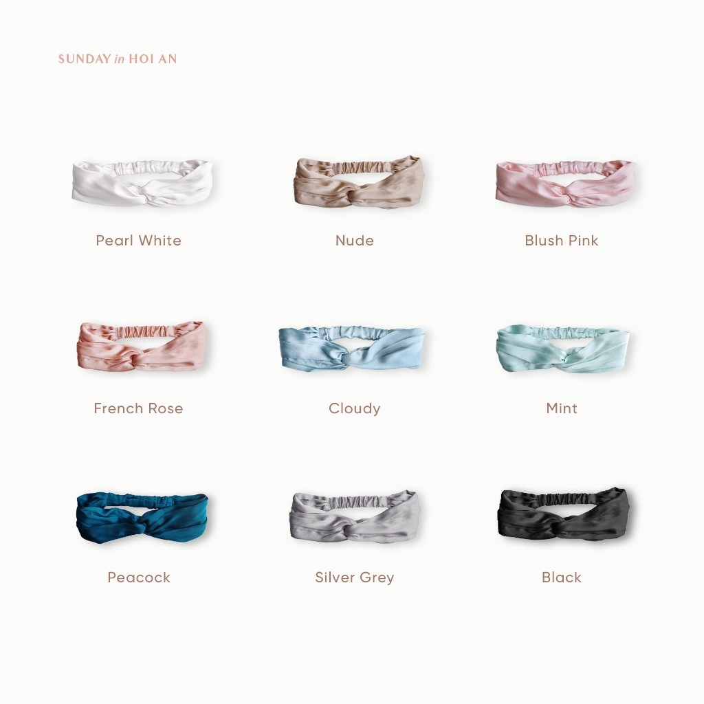Băng Đô SUNDAY Lụa Mulberry 100% | 100% Mulberry Silk Turban SUNDAY