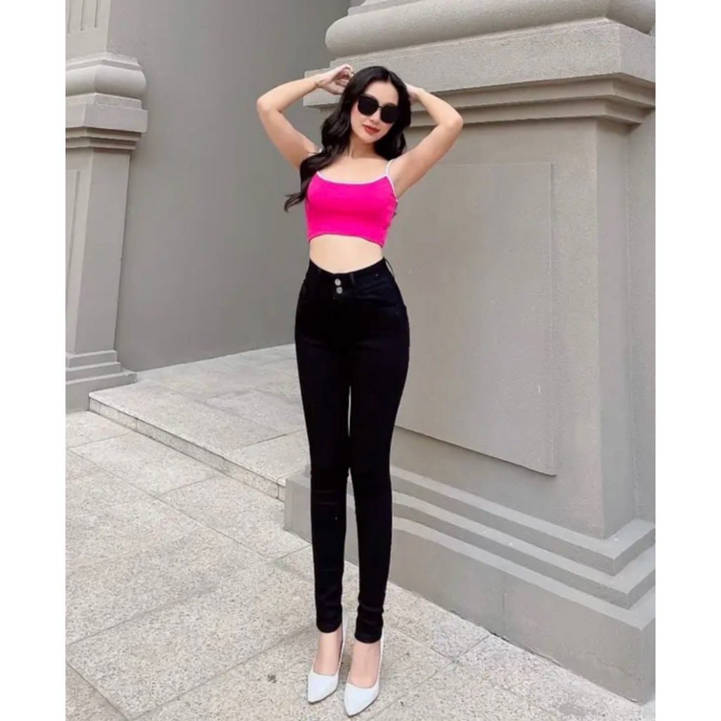 Quần jean nữ lưng cao mẫu mới (hình thật shop chụp) chất bò co giãn skinny ôm dáng siêu xinh mịn sịn A-T Fashion - MQ289
