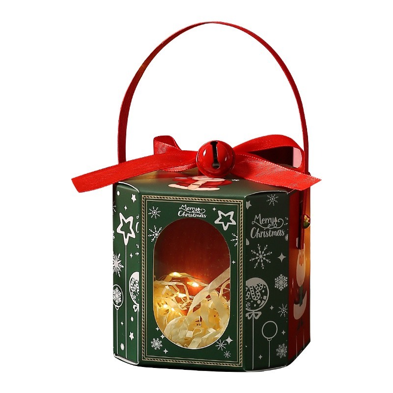 Set 5 hộp quà họa tiết noel xinh xắn có quai xách ảnh thật Hy Hy Store