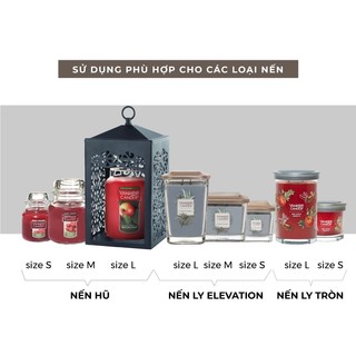 Đèn lồng đốt nến Scroll Lantern White từ Yankee Candle