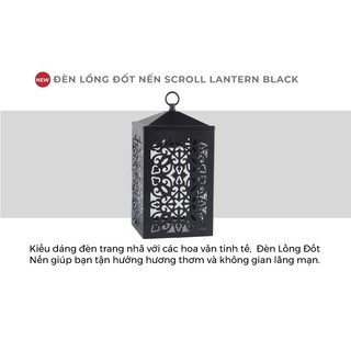 Đèn lồng đốt nến Scroll Lantern Black từ Yankee Candle