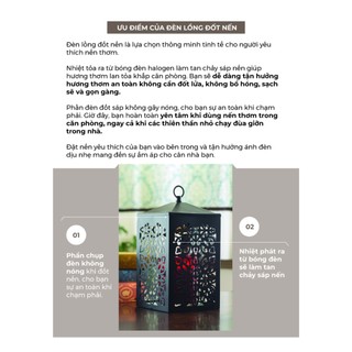 Đèn lồng đốt nến Scroll Lantern Black từ Yankee Candle