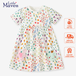 Váy thun hè hoa quả nhí đáng yêu Little Maven thời trang trẻ em từ 2-7 tuổi LMS1859