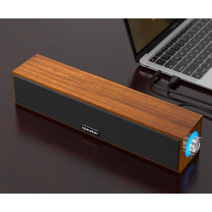 Loa Vi Tính Loa Gỗ Công Suất Lớn Dùng Cho PC, Laptop, ĐT,.. Speaker E-1090