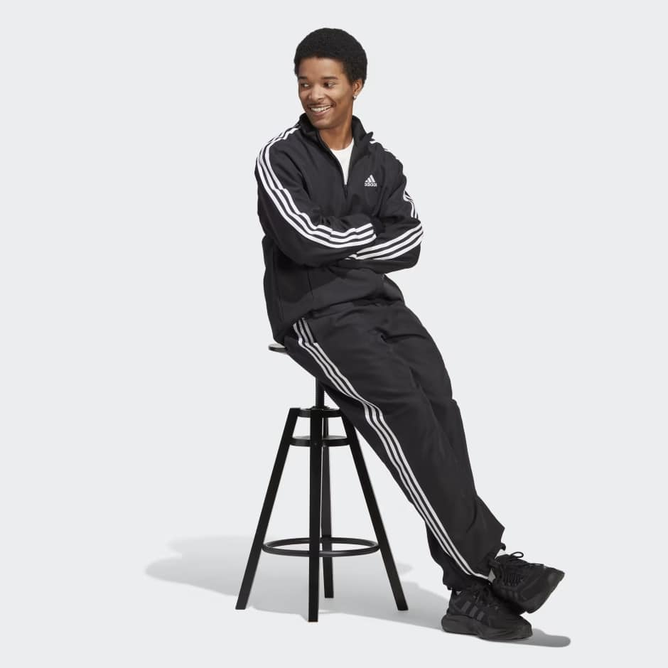 Bộ thể thao Adi.das JP Nam Chính Hãng - BASIC 3-STRIPES TRICOT TRACKSUIT - Đen | IC6747