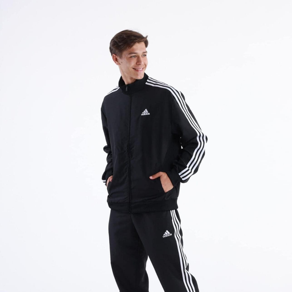 Bộ thể thao Adi.das JP Nam Chính Hãng - BASIC 3-STRIPES TRICOT TRACKSUIT - Đen | IC6747