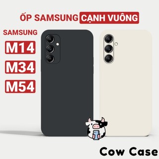 Ốp lưng Samsung M14, M34, M54 cạnh vuông Cowcase | Vỏ điện thoại SS galaxy bảo vệ camera toàn diện TRON