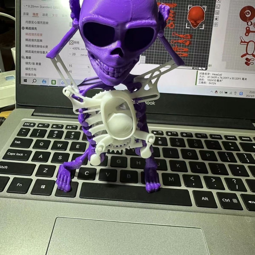 Đồ Chơi Đầu Lâu, Bộ Xương 3D Nhảy Múa Vui Nhộn Sáng Tạo Mới Lạ - Đồ Chơi Decor Halloween, Noel Dành Tặng Cho Các Bé