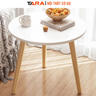 Bàn trà sofa rộng 50cm, chân gỗ sồi tự nhiên - bt50m