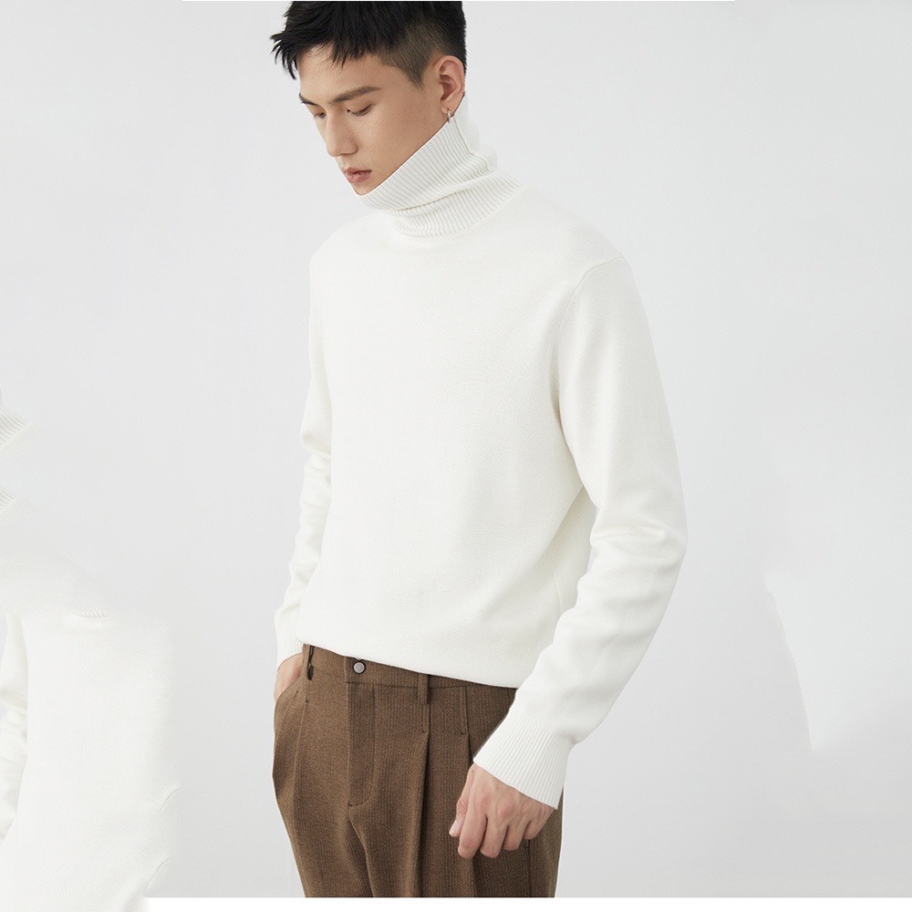 Áo len nam cổ lọ 4M OFFICIAL chất len lông cừu mềm mịn, áo len cổ cao dài tay phong cách Hàn Quốc