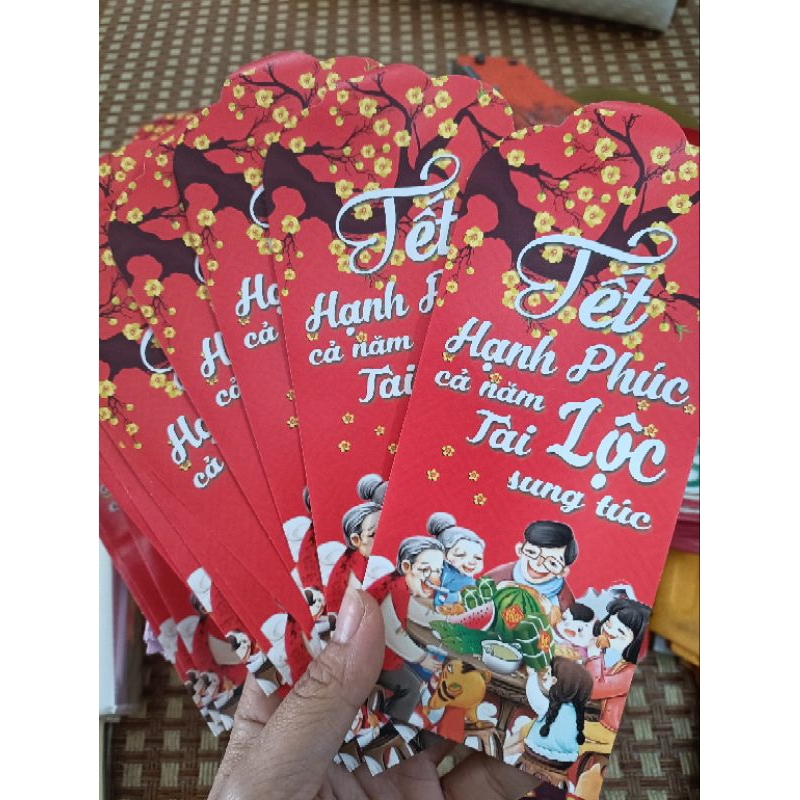 Lì xì tết - Combo 10 bao lì xì tết mẫu ngẫu nhiên