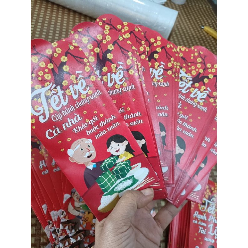 Lì xì tết - Combo 10 bao lì xì tết mẫu ngẫu nhiên