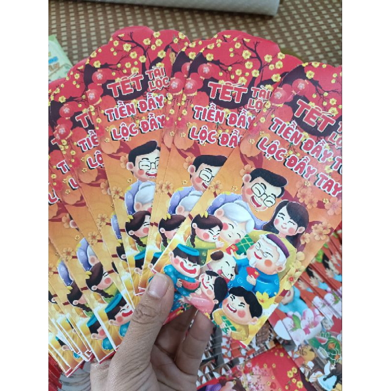 Lì xì tết - Combo 10 bao lì xì tết mẫu ngẫu nhiên
